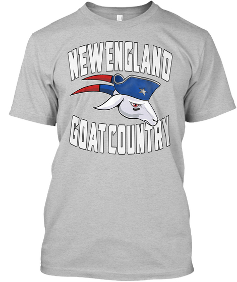 New England Goat Country Light Heather Grey  T-Shirt Front