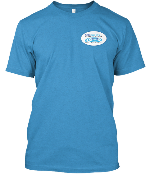 Still Waters Heathered Bright Turquoise  T-Shirt Front