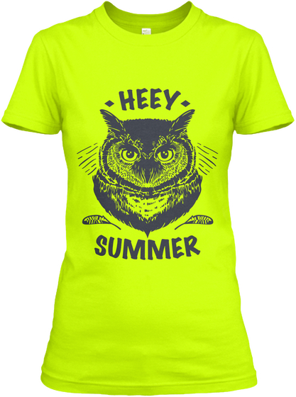Heey Summer Safety Green T-Shirt Front