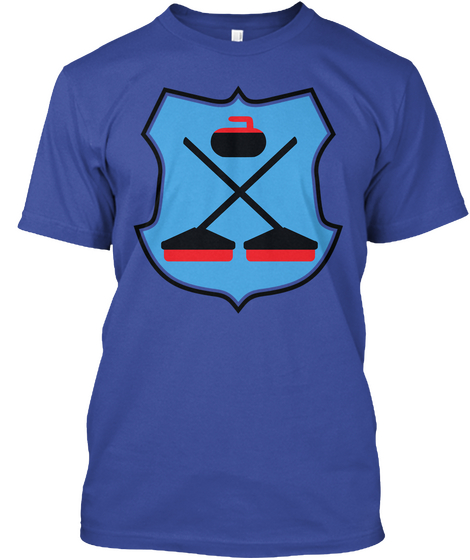 Curling Deep Royal Camiseta Front
