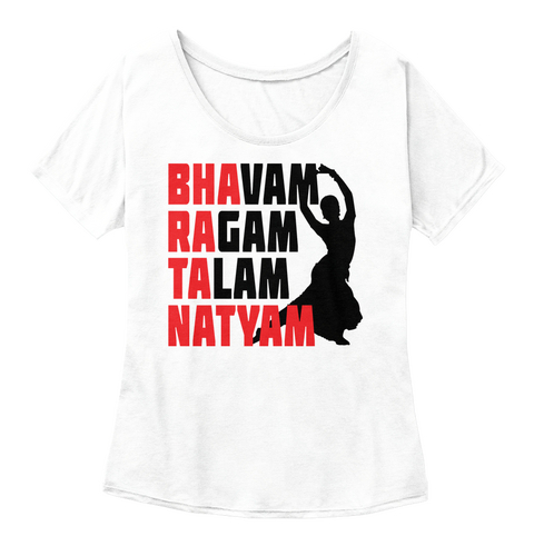 Bhavam Ragam Talam Natyam White  Camiseta Front