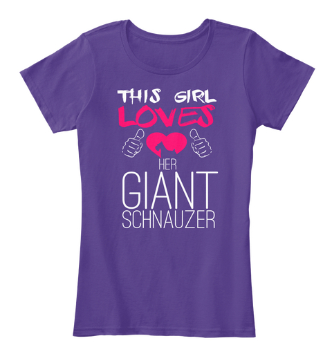 This Girl Loves Her Giant Schnauzer Purple Camiseta Front