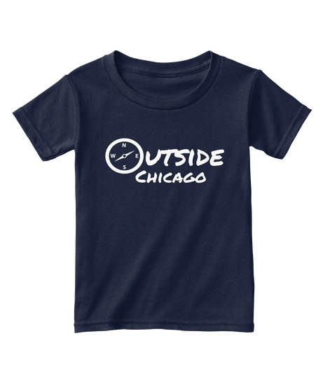 Utside Chicago Navy  T-Shirt Front