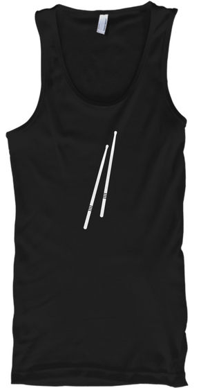 Drum Sticks Tank Top Black T-Shirt Front