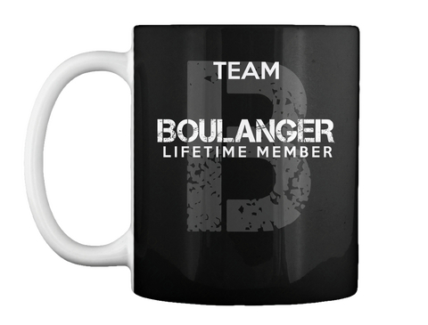 Mug   Team Boulanger Lifetime Member Black T-Shirt Front