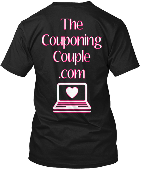 The Couponing Couple .Com Black T-Shirt Back