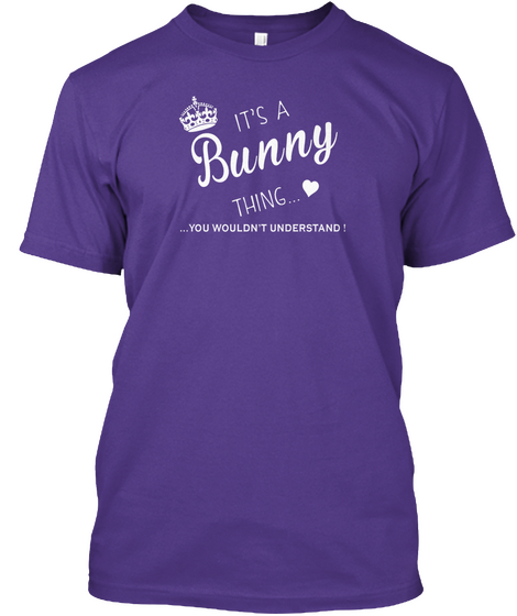 Bunny Thing Purple áo T-Shirt Front