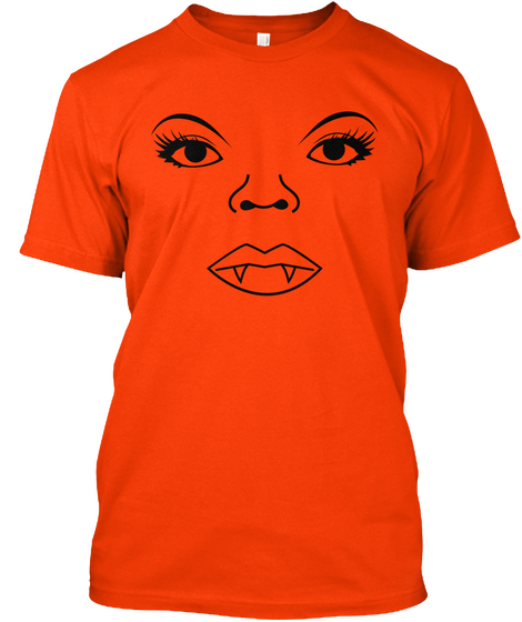 Pumpkin Vampire Orange áo T-Shirt Front