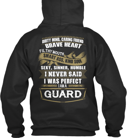 Guard Jet Black T-Shirt Back