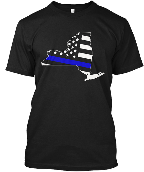 New York Thin Blue Line T Shirts Hoodies Black Maglietta Front