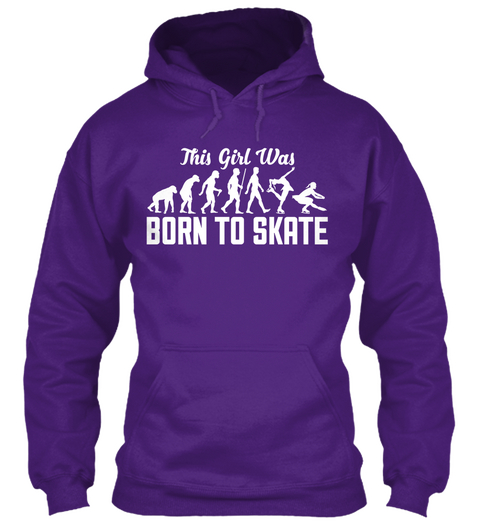 This Girl Was Born To Skate Purple Camiseta Front