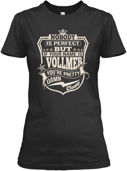 Nobody Perfect Vollmer Thing Shirts Black T-Shirt Front