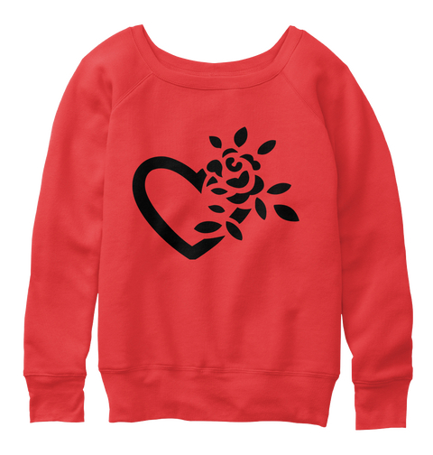 Valentines Day Heart Sweater For Women Red Camiseta Front