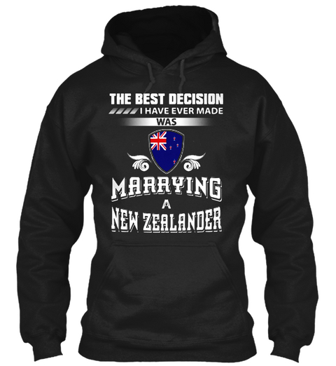 Marying A New Zealander Black Camiseta Front