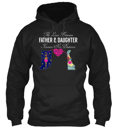 Father Daughter   Indiana Delaware Black áo T-Shirt Front