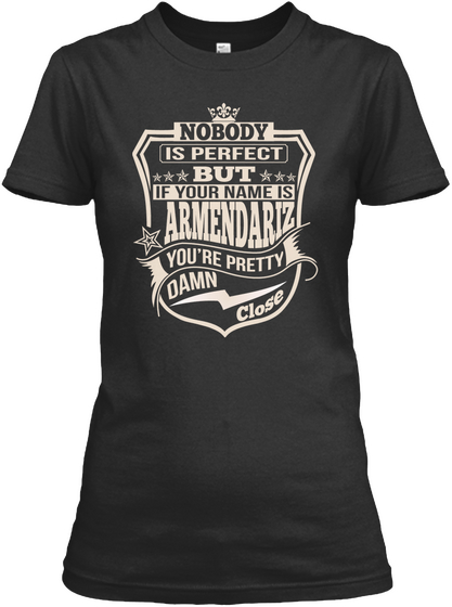 Nobody Perfect Armendariz Thing Shirts Black Camiseta Front