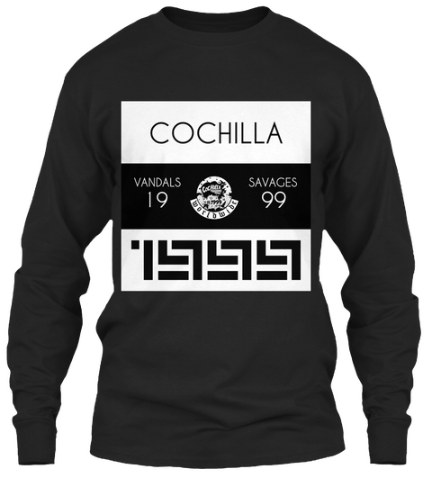Cochilla Vandals 19 Savages 99 1999 Black T-Shirt Front
