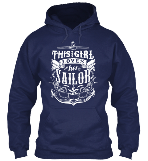 This Girl Loves Her Sailor Navy áo T-Shirt Front