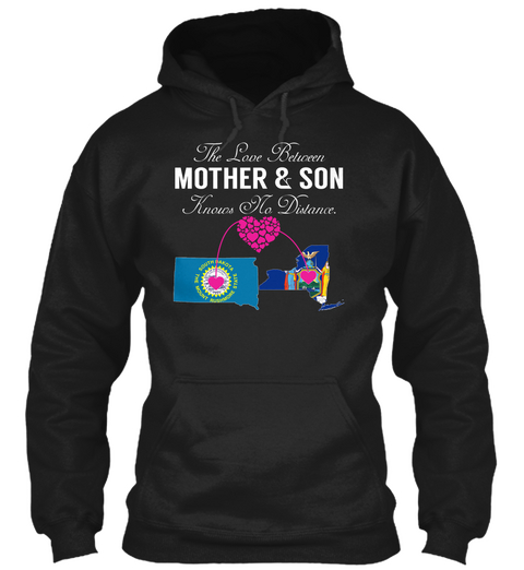 Mother Son   South Dakota New York Black áo T-Shirt Front