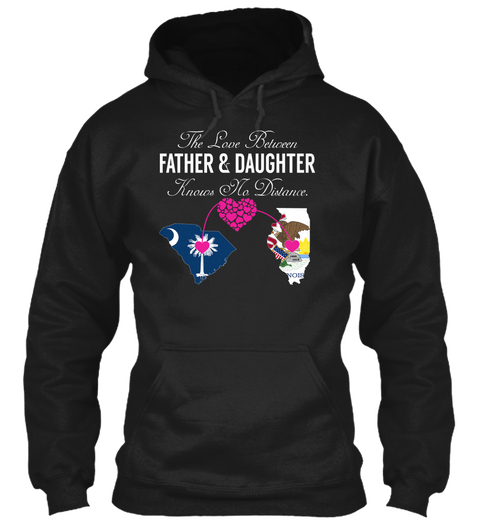 Father Daughter Black T-Shirt Front