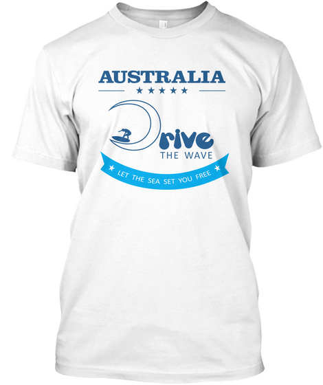 Drive The Wave Australia (White) White Maglietta Front