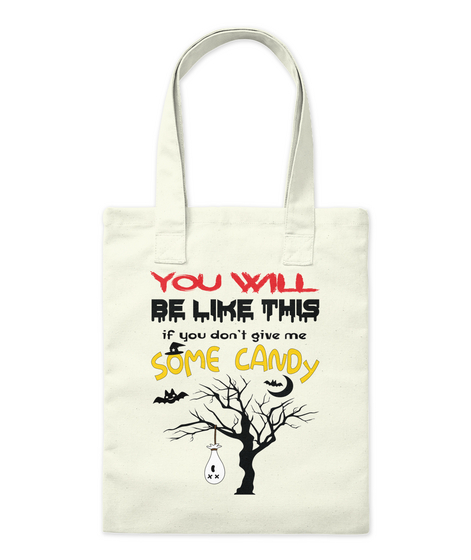 Give Me Some Candy Bag Natural T-Shirt Front