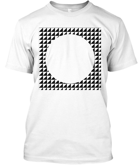 Circle And Triangle #2 White áo T-Shirt Front