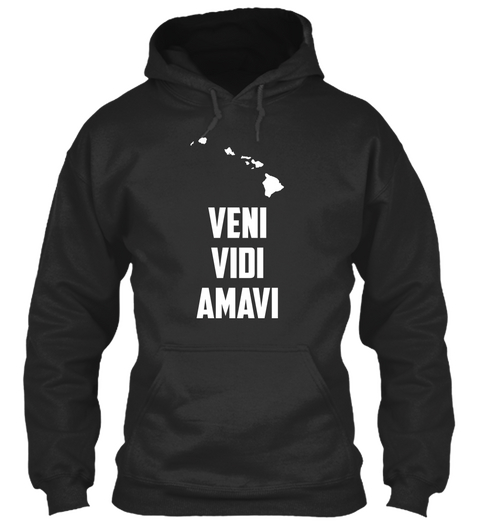 Veni Vidi Amavi Jet Black T-Shirt Front