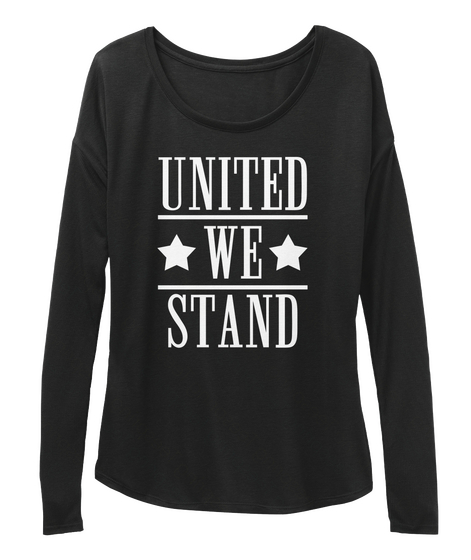 United We Stand #Be Bold For Change Black áo T-Shirt Front