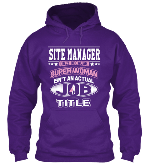 Super Woman Site Manager  Purple áo T-Shirt Front