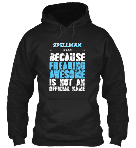 Spellman Is Awesome T Shirt Black T-Shirt Front