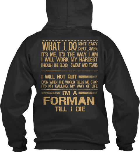 Forman Jet Black Kaos Back