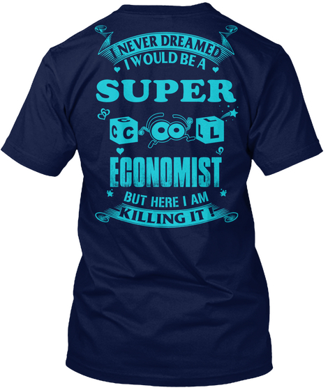 Super Cool Economist Navy Maglietta Back