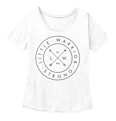 Little Warrior Strong L Est W 2015 White  T-Shirt Front