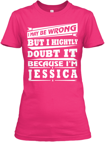 Best T Shirt Name Jessica!! Heliconia T-Shirt Front