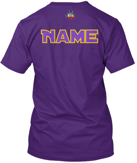 Name Purple Camiseta Back