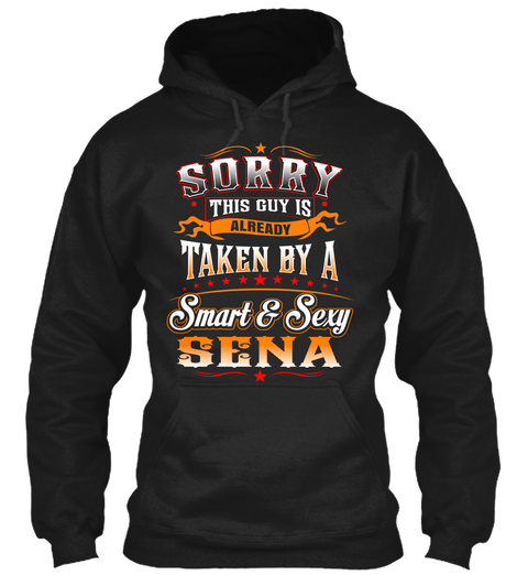 Smart And Sexy Sena  Black T-Shirt Front