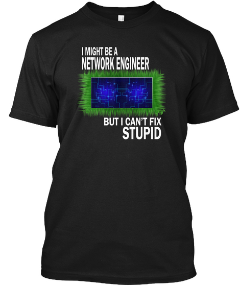 Network Engineer T Shirt Black áo T-Shirt Front