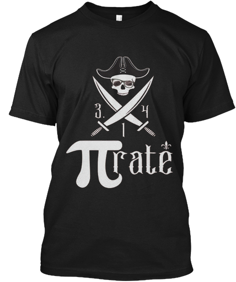 3 1 4 πrate Black Camiseta Front