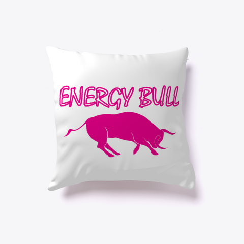 Pink Energy Bull White Camiseta Front