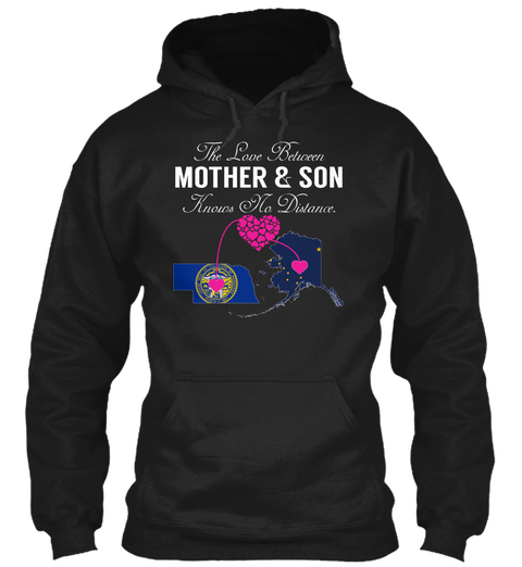 Mother Son   Nebraska Alaska Black T-Shirt Front
