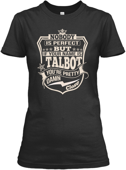 Nobody Perfect Talbot Thing Shirts Black Maglietta Front