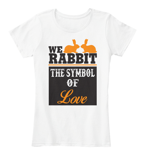 Rabbit T Shirt | Limited Edition! White Camiseta Front