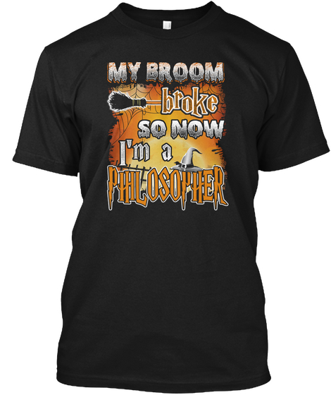 Philosopher Halloween T Shirts  Black T-Shirt Front