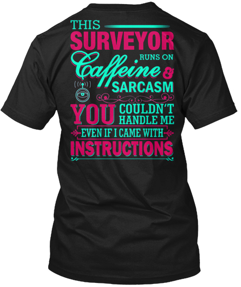Surveyor Black T-Shirt Back