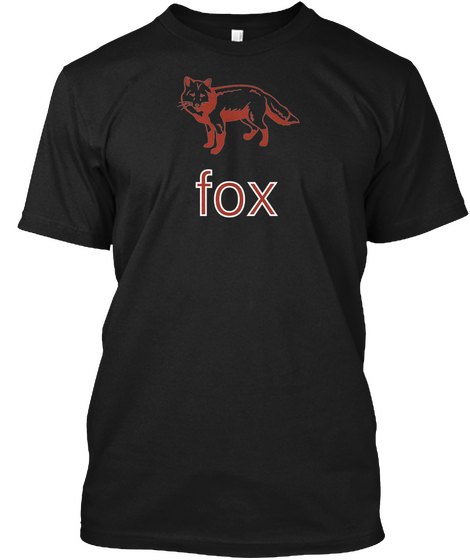 Fox Black T-Shirt Front