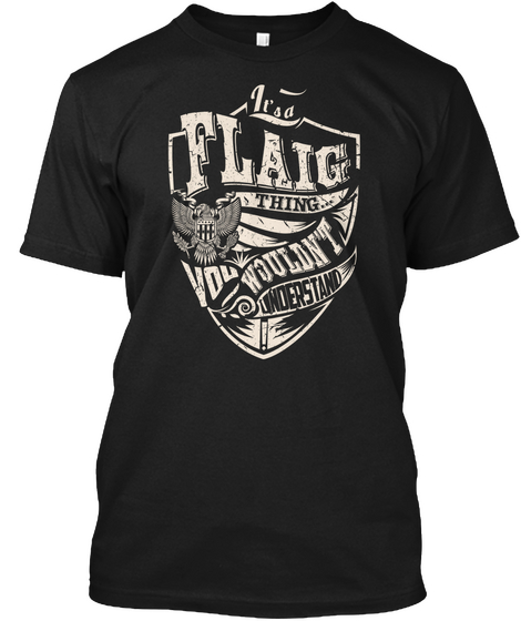 It's A Flaig Thing Black T-Shirt Front