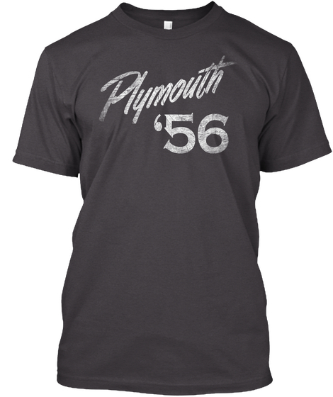 Plymouth '56 Heathered Charcoal  T-Shirt Front