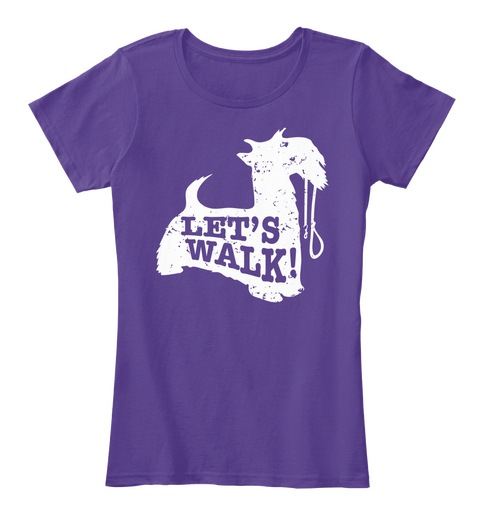 Let's Walk Purple T-Shirt Front