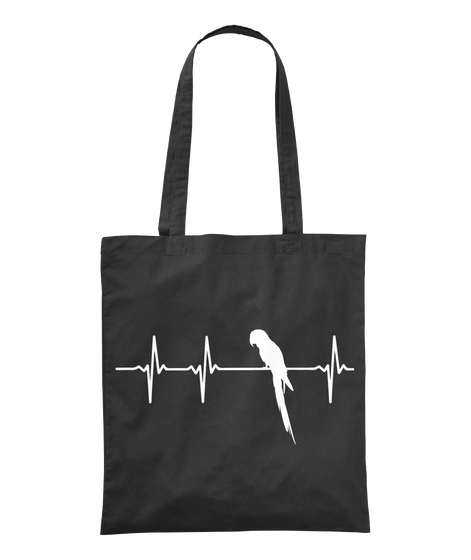 Parrots In My Heartbeat Black T-Shirt Front